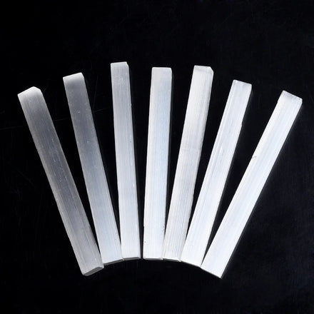 Wholesale Natural Healing Crystal Stones Sticks Moroccan Raw Selenite Sticks Wand Charging Plate
