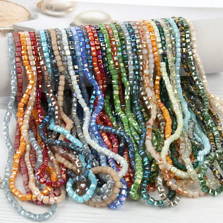 JC Crystal Wholesale Bulk 2mm 3mm 4mm Box Shape Crystal Beads Faceted Crystal Glass Beads square Cube