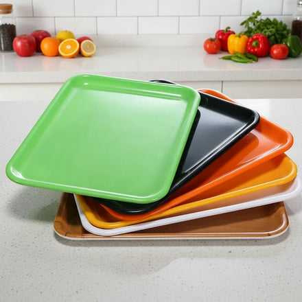 Wholesale Luxury Custom Melamine Rectangular Colorful American Style Dishwasher Safe Food Grade Tea & Snacks Serving Tray