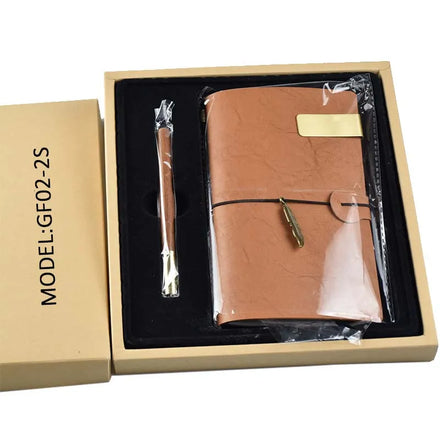 2023 Hot Sale Products Return Gifts Classic A5 Pu Leather Notebook Pen Gift Set for Business Promotion