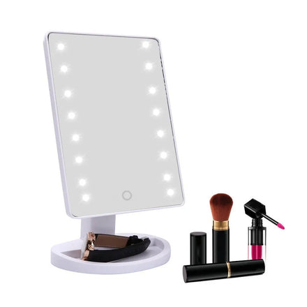 Square Shape and Plastic Frame Material LED Light Makeup Mirrors