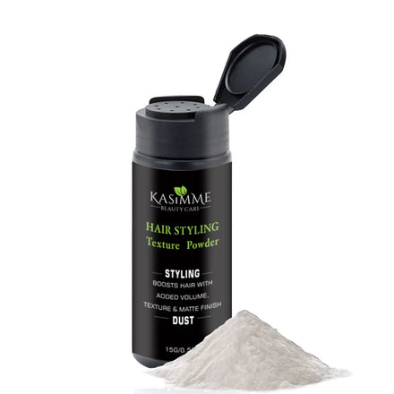 Kasimme Fashion Dust Strong Hold Hypoallergenic Volume Texturizing Anti-Frizz 25G Matte Texture Hair Powder for Braids/Weaves
