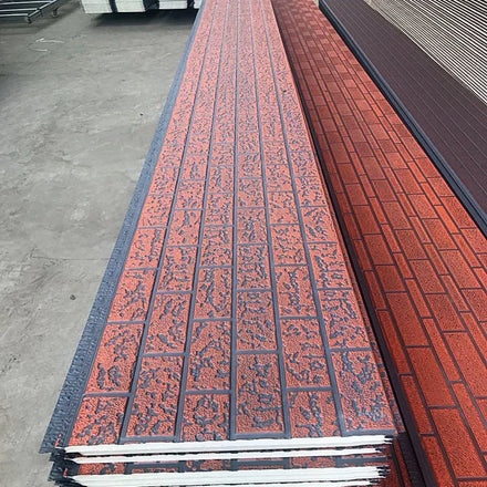 Hot Sales Polyurethane Pir Pu Foam Panel Exterior Decorative Siding Brick Metal Wall Panel