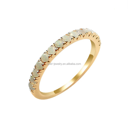 AU585 14k Pure Yellow Gold Ring Fine Jewelry Engagement Ring Gemstone Opal Rings Special Design Popular Jewelry