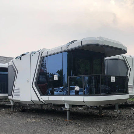 Cheap price two bedroom tiny camping house prefab villa houses prefabricated home for outdoor hotel