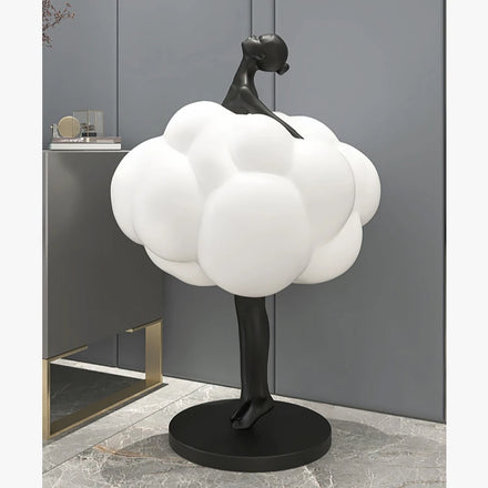 Creative Cloud Girl Sculpture Living Room Home Interior Decoration Resin Ballet Girl Sculpture