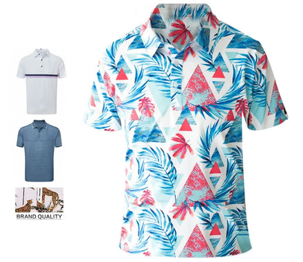 OEM Custom logo Print Sublimated Golf Wear New Fashion Trend Pullover Polo Shirts for Men