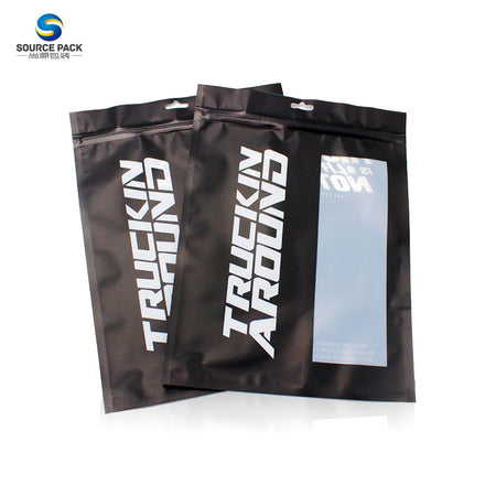 Factory Retail Custom Recycled Flat Bag Pouch Logo Printed Socks Packaging Zip Lock Bags with Zipper