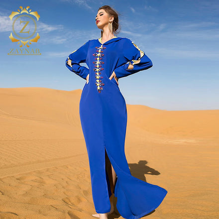 Zaynab Morocco Malaysia Indonesia Clothing Djellaba Long Dress Abaya Muslim Jalabiya