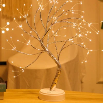 108 LED Copper Wire Tree Warm White Fairy Artificial Tree Lights for Home Decoration Adjustable Branches for Christmas