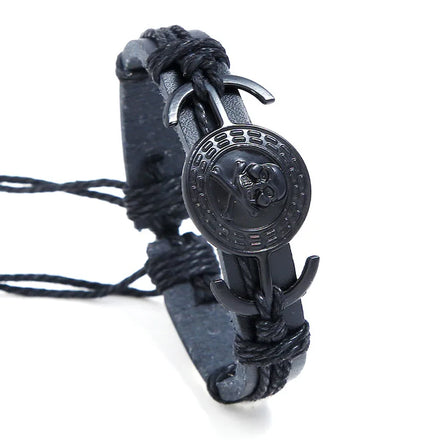 New Arrival Metal Skull Skeleton Accessories Bracelet Punk Style Men's and Women's Leather Bracelet & Bangle
