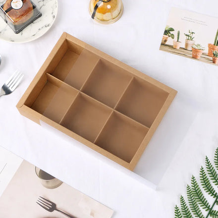 Bio-degradable Kraft Paper Food Biscuit Cookie Boxes Custom Cake Box Packaging Cupcake Boxes