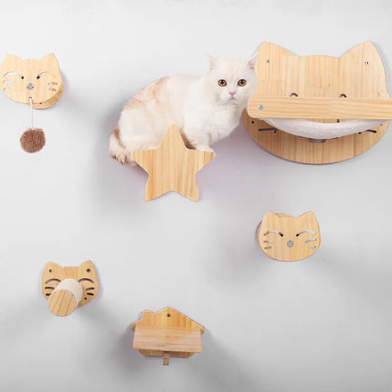Modern Cat Wall Furniture Scratching Post for Climbing Used for Cat Wall Shelves of Various Shapes Cat Wall Hammock