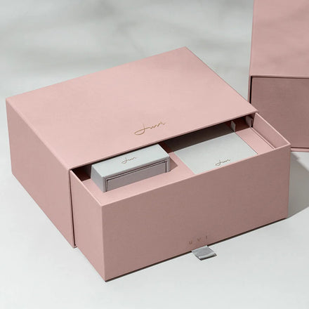 Gold Stamping Pink Jewelry Gift Box With Video Bomb Gift Box Surprise