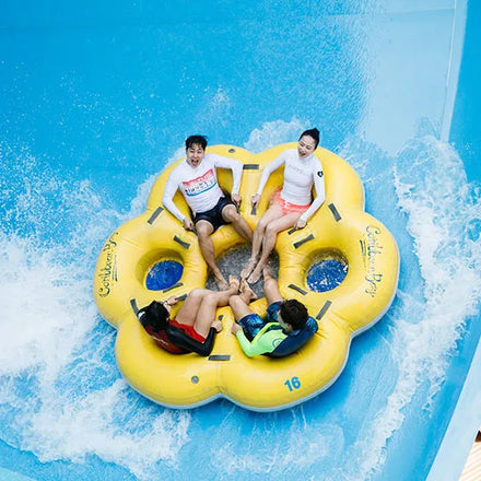 PVC Tarpaulin 5 Person Inflatable Water Aquapark Slide Double Tube Water Park Large Water Slide Part Swimming Tube