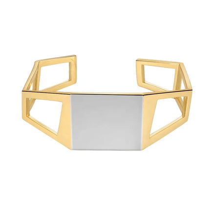 Original Design 18K Gold Plated Brass Jewelry New in 3D Meteorite Hollow Open Bracelet Femme Fashion Hop-Hip Bracelets B222308