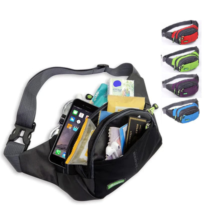 Adjustable Strap Crossbody Workout Waist Pack Custom Logo Sports Running Belt Fanny Hip Bum Bag Made of Durable Polyester