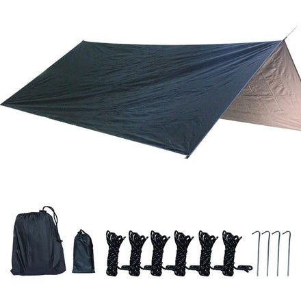 Mingchan Multifunctional Waterproof Square 300*300cm Hammock Rain Fly Tarp for Camping Backpacking Hiking
