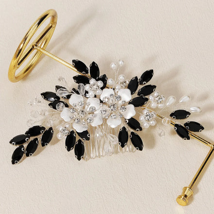 Miallo Handmade Bridal Hair Combs with Rhinestone Flower Copper Wire Decoration Wedding Hair Headpiece