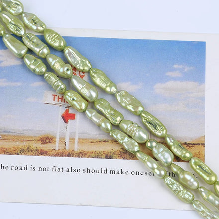 Zhuji Pearl's Best Selling 6-8mm Biwa Freshwater Pearl Strands Trending Natural Loose Pearls for Jewelry Making
