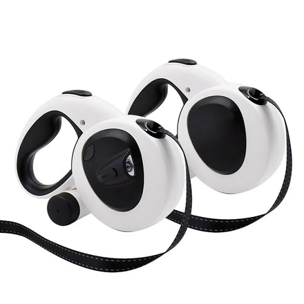 Pet Automatic Telescopic Leash With Led Light Walking Dog Leash Reflective Tractor