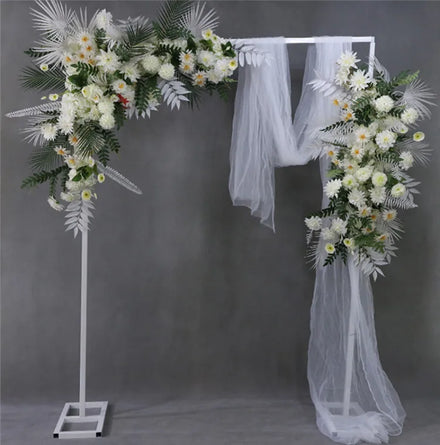 Wedding Photography Backdrop Metal Iron Pipe Flower Balloon Arch Gold Frame Stand for Ceremony Decoration