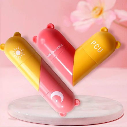 Double Effect Moisturizing Day and Night Lip Balm Repair Exfoliating Organic Plumper Vegan 2 in 1 Lip Balm