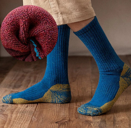 Sheep's Wool Socks Custom Merino Wool Socks Mens Winter Warm Crew Ski Thermal Wool Hiking Socks