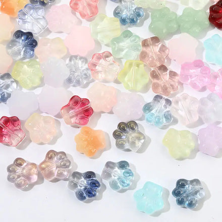Straight Hole Glaze Charm Beads Handmade DIY Material Accessories Cat Claw Other Loose Beads