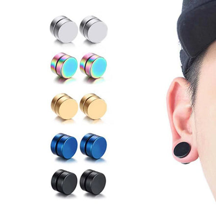 G1812 Stainless Steel Clip on Earrings Boys Fashion Jewelry Magnetic Earrings for Men