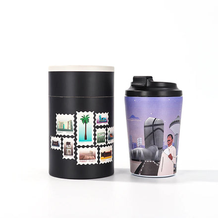 380ml 12oz Coffee Cup Travel Mug Insulated Reusable Thermal Stainless Steel Eco-Friendly with Lid for Hot & Cold Drinks Tumbler