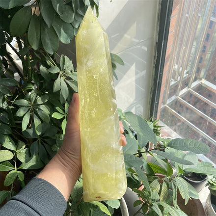 Wholesale Natural Yellow Quartz Crystal Large Point Gemstone Wands Citrine Tower for Decoration
