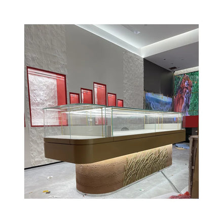 Luxury Jewelry Watch Display Showcase Stainless Steel Tempered Glass Customized Retail Store Personalized Luxury Modern Display