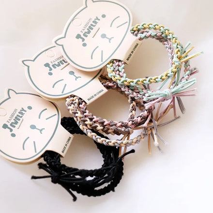Morandi Hair Tie Bracelets Boho Hair Ties for Women/Girls Ponytail Holders No Damage Hair Elastics Accessory