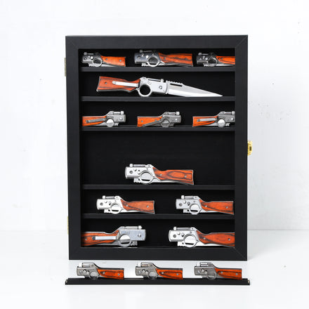 Clear Acrylic Knife Display Case with UV Protection for Pocket Knives Collectible Wall-Mounted Options Ideal for Safe Storage