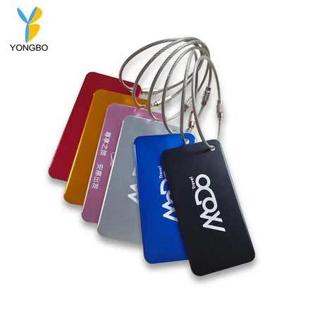 Metal Suitcase Tag Aluminium Baggage Handbag Tags Waterproof Travel Luggage ID Tag Prevent Loss for Travel Business Trip