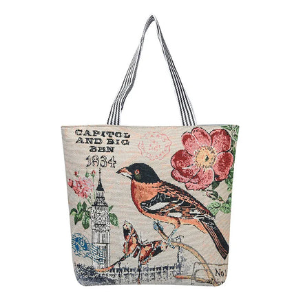 Hot Sale Fashion Design Owl Shopping Bag Cotton Canvas Tote Bag