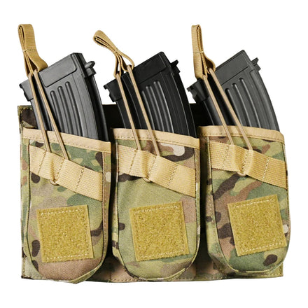 GAF MAG-007 1000D Nylon 7.62mm Triple Mag Fast Webbing Molle Tactical Magazine Pouch Holster