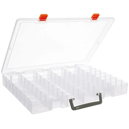Wholesale 48 Compartments Transparent Plastic Storage Box (with Dividers) Adjustable Compartments Plastic Crafts Storage Box.