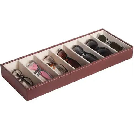 New Multifunctional Glasses Storage Box Display 7-slot Sunglasses Glasses case Custom Jewelry Tray