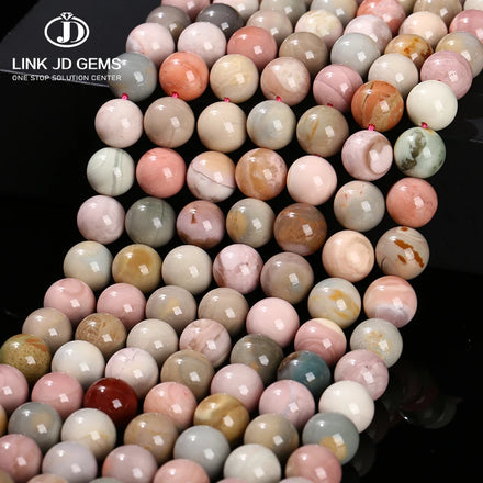 JD Wholesale 6/8/10mm Round Natural Alxa Stone Beads for Jewelry Making DIY Bracelet Necklace No Treatments