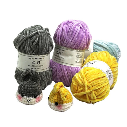 Wholesale Fancy Yarn Wool Knitting Crochet 100% Polyester Chenille Yarn for Knitting Bag