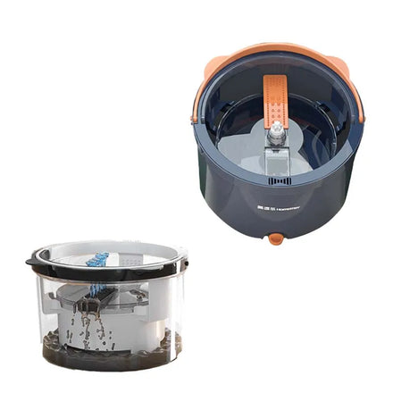Homettler Flat Mop with Bucket Dual Chamber Dirty Water and Clean Water Self Separation Reusable Mop Pads Eco-Friendly 90%-100%