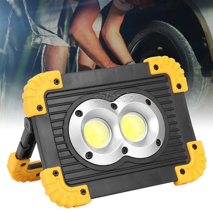 Rechargeable 20w COB Outdoor Floodlight LED Work Light USB Spotlight Camping Searchlight Rechargeable Emergency Flood Lamp