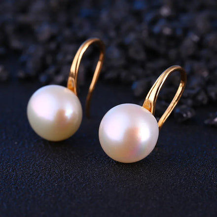 Rinhoo Pearl Women Hanging Earrings Trend Boucle D'oreille Femme Party Wedding Fashion Round Pearl Jewelry Wholesale