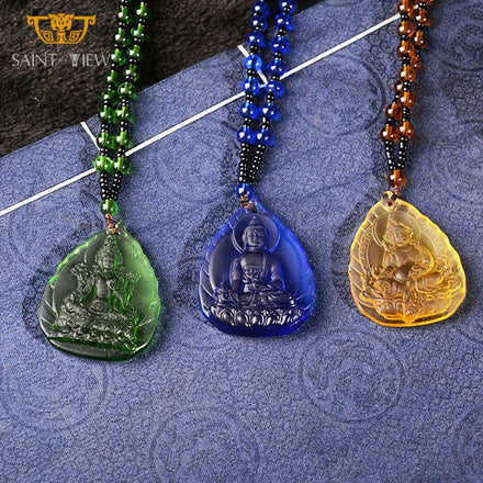 Engagement Amulet Buddha Unisex Charms Crystal Chain Carved Engraved Gifts Necklace Personalized Custom Jewelry Pendants