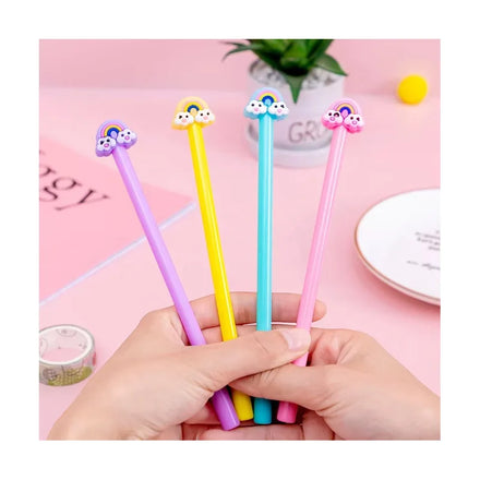 Cartoon Cute Kawaii Rainbow Gel Pens for Kids 0.5mm Plastic School Stationery for Promotions Cheap Price
