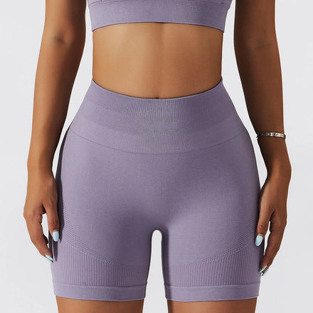 Womens Compression Shorts Fitness Peach Running Shorts Women High Waist Seamless Yoga Shorts