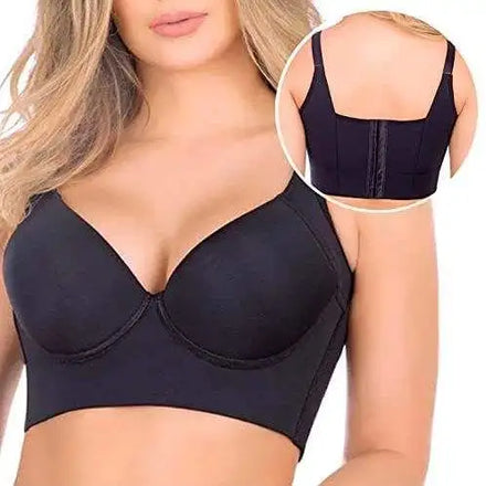 Drop Shipping Women Deep Cup Bra Hide Back Fat Underwear Shaper Full Coverage Plus Size Push up Back Fat Bra