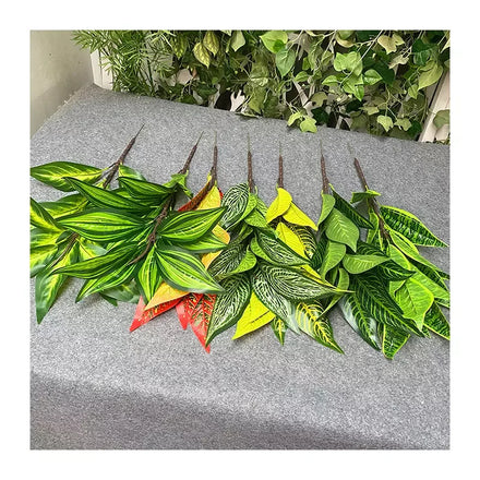 Hot Top Seller 15-leaf Tree Plant Dekoration Plant Artificial Plant Leaves